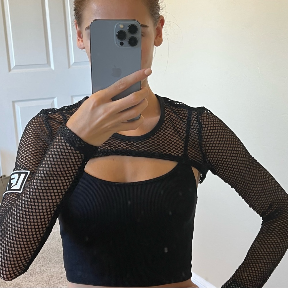 Black Mesh Top